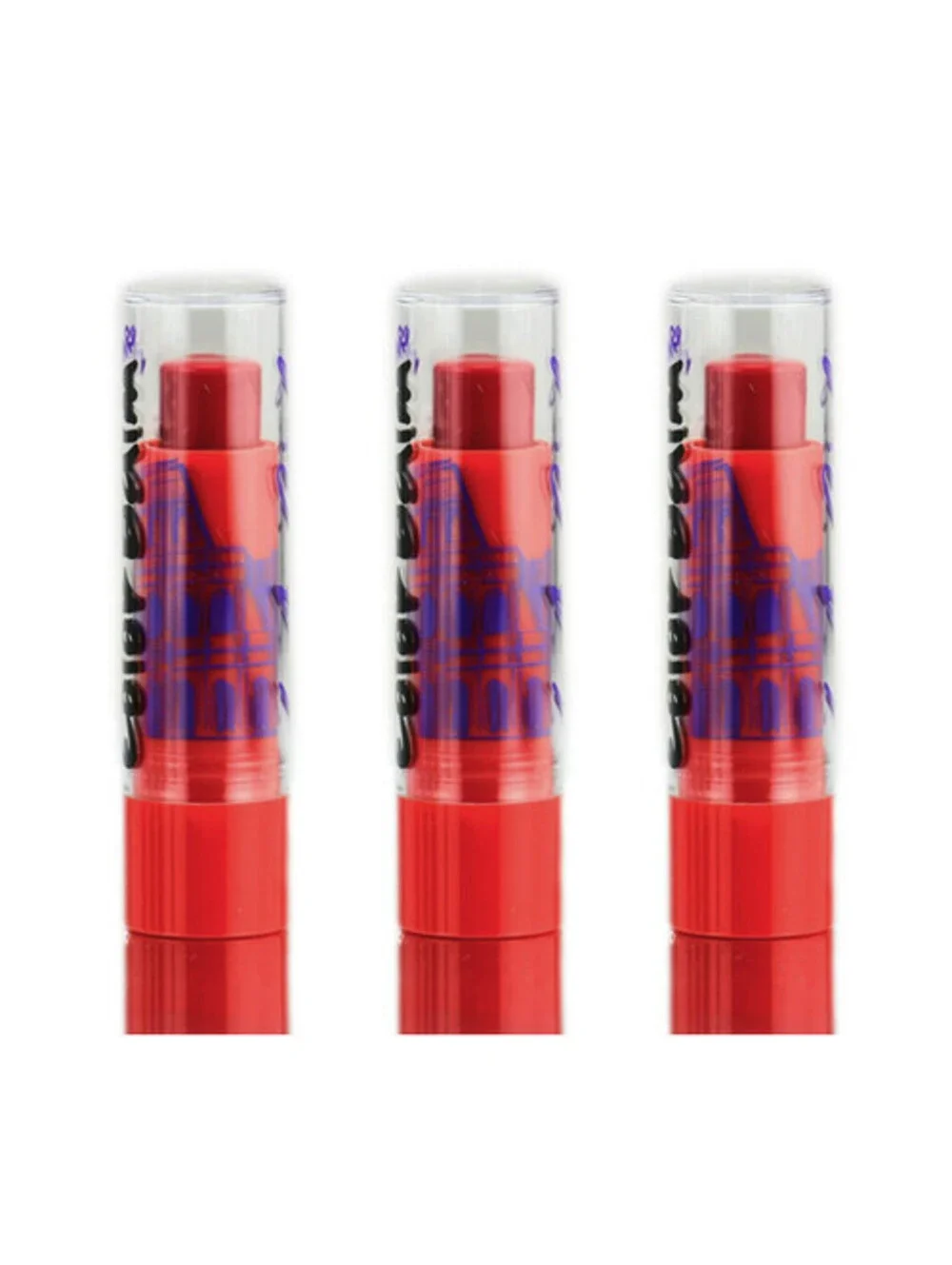 Lot of 3: NEW LA L. A. Girl Lip Gloss Color Balm in 795 Rome Red (Sealed)